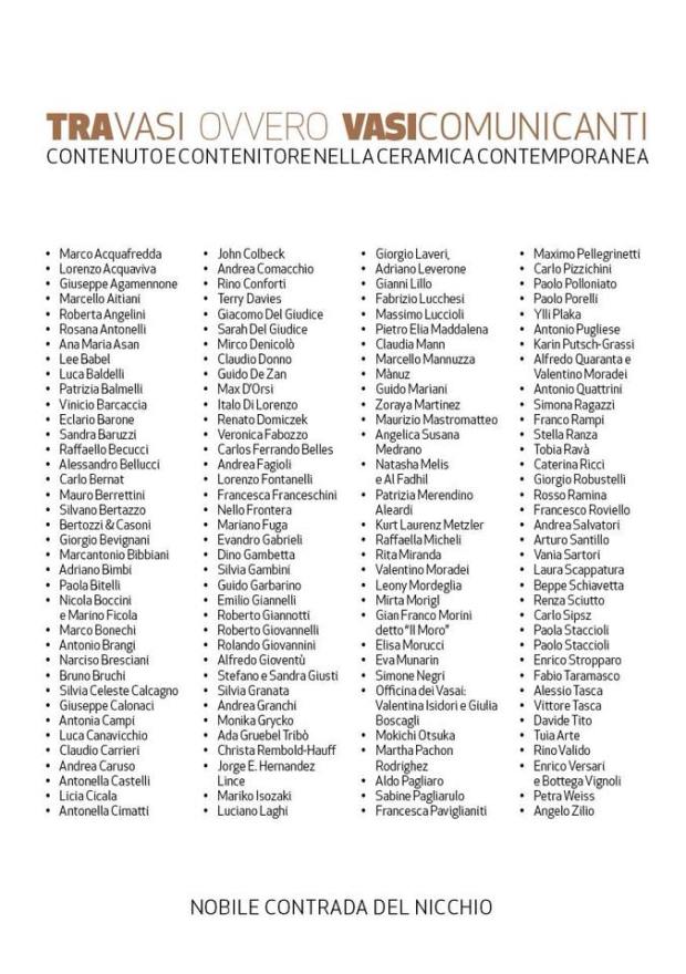 lista artisti ufficiale nicchio 2018